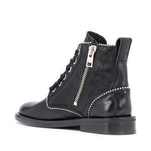 Zadig & Voltaire Black Ankle Boots with Silver Accents